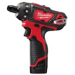 MILWAUKEE M12 SUB COMPACT DRIVER KIT - M12BD-202C